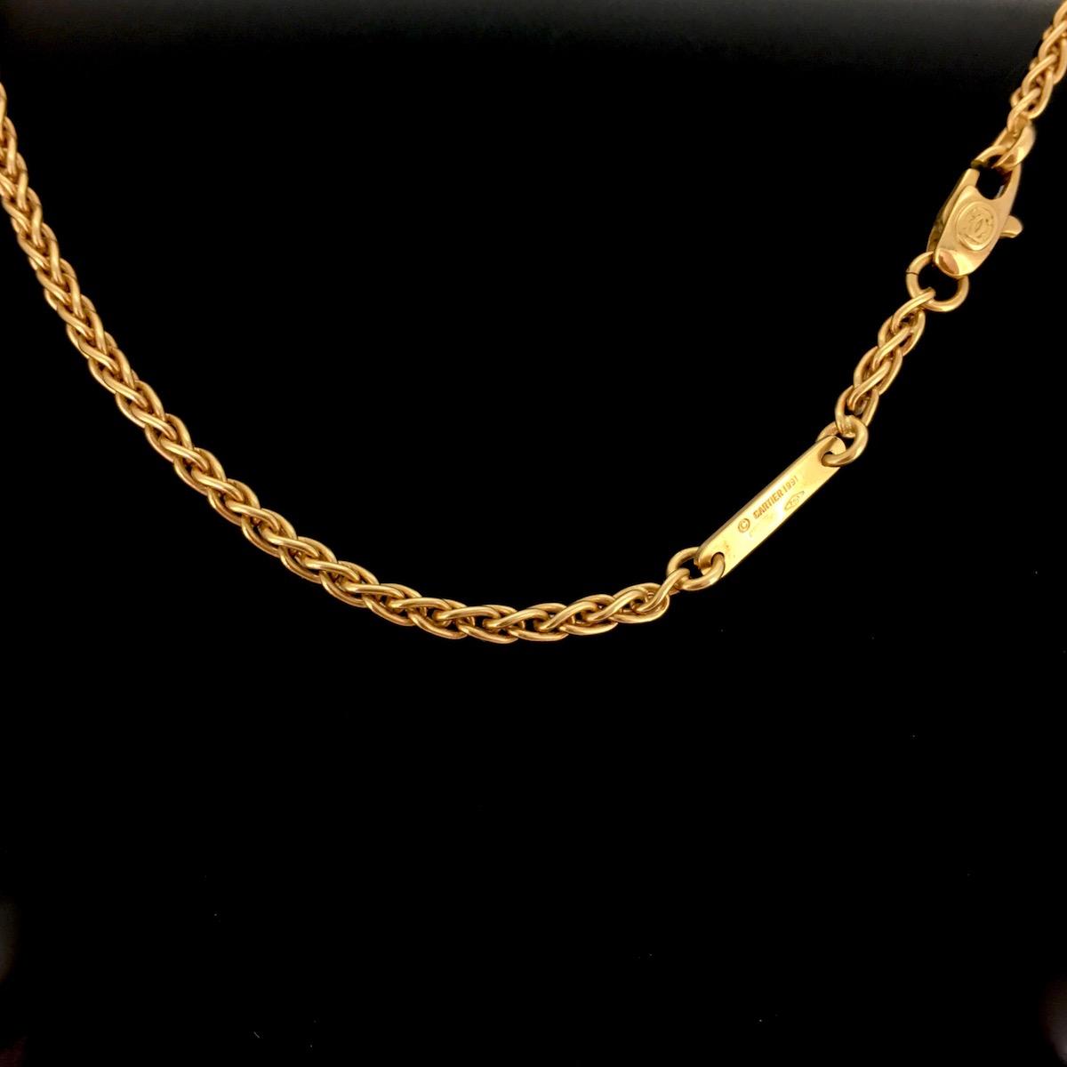 cartier yellow gold chain