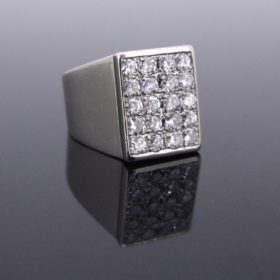 Signet Pave Diamonds Ring