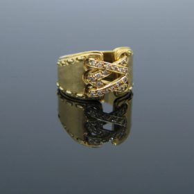 Hermes Paris Corset Stitch Diamonds Ring