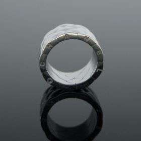 Chanel Matelasse White Gold Band Ring