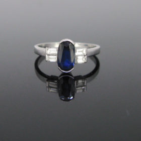 Vintage Sapphire and Diamonds Ring