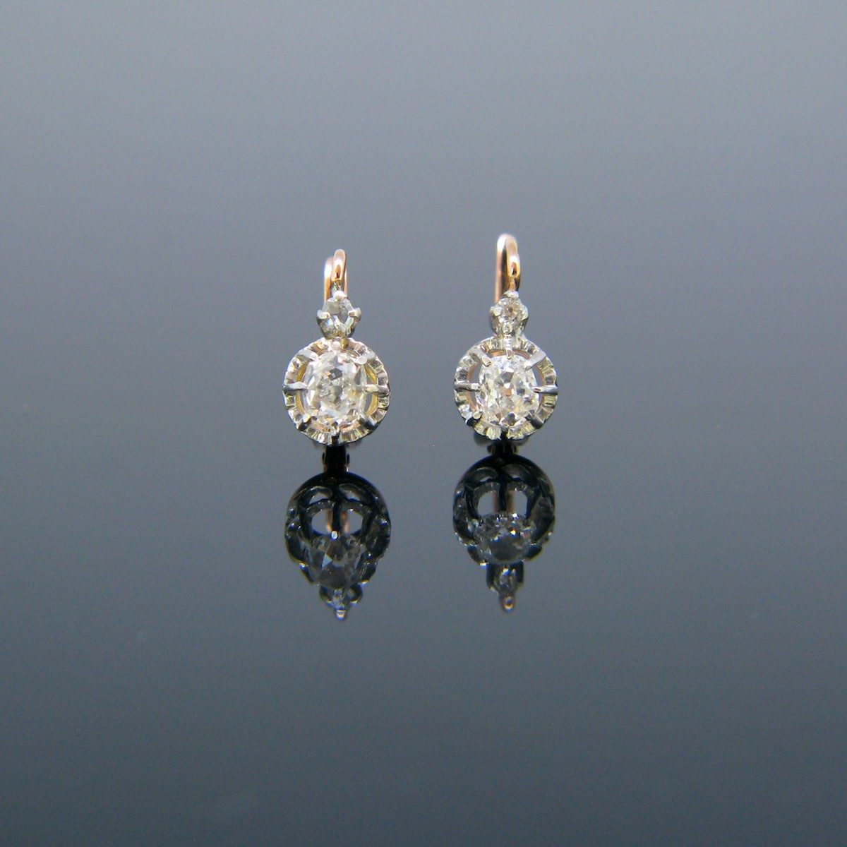 French Antique Diamonds Dormeuses Earrings – Heritagem