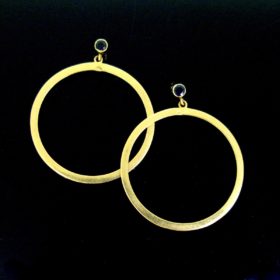 Vintage Yellow Gold Circle Earrings