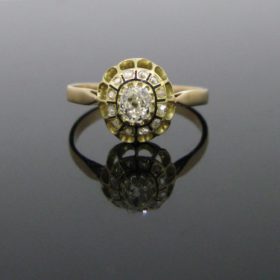 French Victorian Enamel Diamond ring